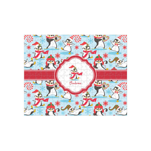 Custom Christmas Penguins 252 pc Jigsaw Puzzle (Personalized)