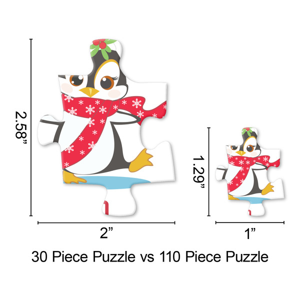 Christmas Penguins Jigsaw Puzzle - Piece Comparison