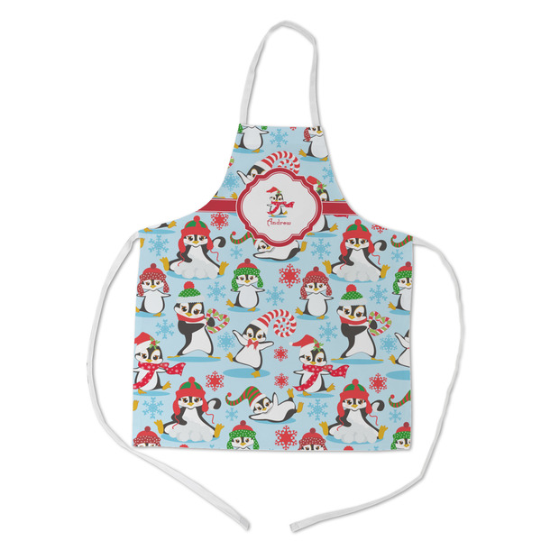 Custom Christmas Penguins Kid's Apron - Medium (Personalized)
