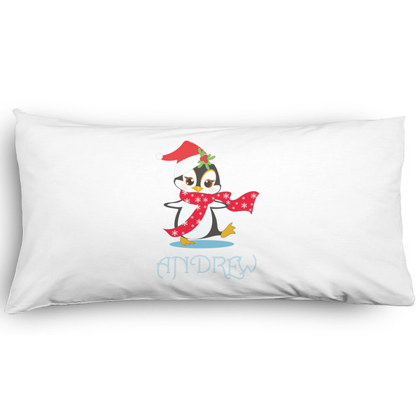 Custom Christmas Penguins Pillow Case - King - Graphic (Personalized)