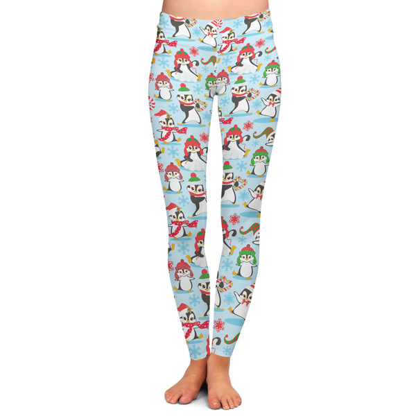 Custom Christmas Penguins Ladies Leggings - Extra Large