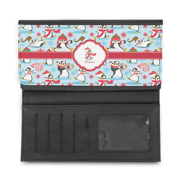 Christmas Penguins Ladies Wallet - Half Way Open