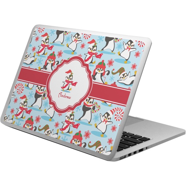 Custom Christmas Penguins Laptop Skin - Custom Sized (Personalized)