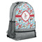 Christmas Penguins Large Backpack - Gray - Angled View