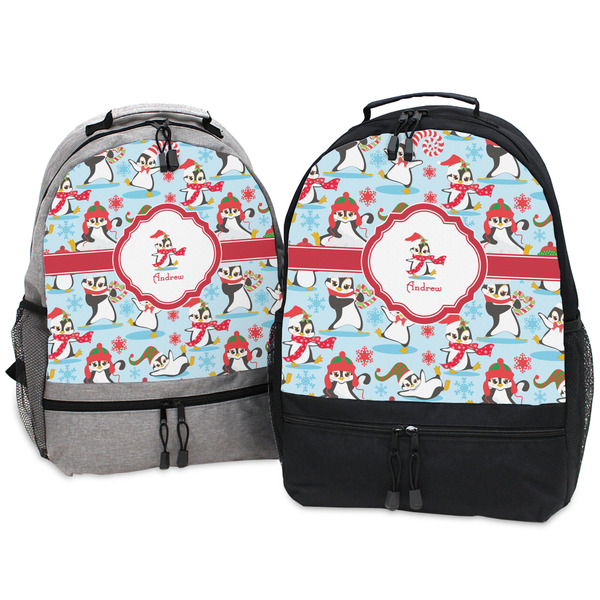 Christmas Penguins Large Backpacks - Both