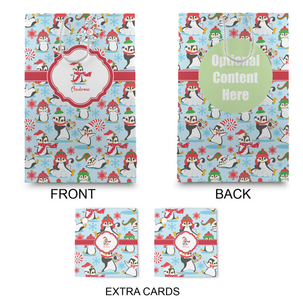 Christmas Penguins Large Gift Bag - Approval