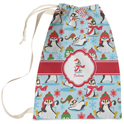 Christmas Penguins Laundry Bag (Personalized)