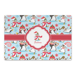 Christmas Penguins Large Rectangle Car Magnet (Personalized)
