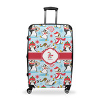 Christmas Penguins Suitcase - 28" Large - Checked w/ Name or Text