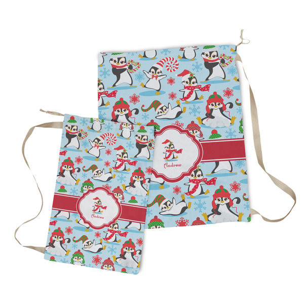 Christmas Penguins Laundry Bag - Both Bags
