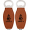 Christmas Penguins Leather Bar Bottle Opener - Front and Back (double sided)