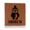 Christmas Penguins Leather Binder - 1" - Rawhide (Personalized)