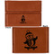 Christmas Penguins Leather Business Card Holder - Front Back