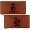 Christmas Penguins Leather Checkbook Holder Front and Back