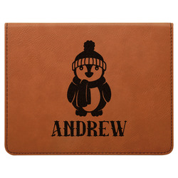 Christmas Penguins Leatherette 4-Piece Wine Tool Set (Personalized)