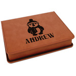 Christmas Penguins Leatherette 4-Piece Wine Tool Set (Personalized)