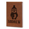 Christmas Penguins Leatherette Journal - Large - Double Sided (Personalized)
