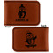 Christmas Penguins Leatherette Magnetic Money Clip - Front and Back