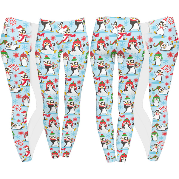 Christmas Penguins Leggings Turn Around - Apvl