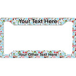Christmas Penguins License Plate Frame (Personalized)