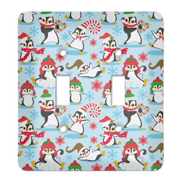 Custom Christmas Penguins Light Switch Cover (2 Toggle Plate)