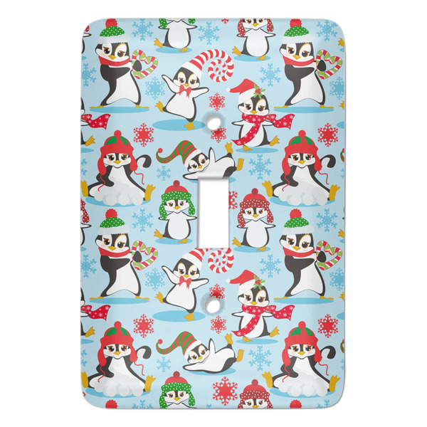 Custom Christmas Penguins Light Switch Cover