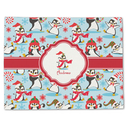Christmas Penguins Single-Sided Linen Placemat - Single w/ Name or Text