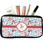 Christmas Penguins Makeup / Cosmetic Bag - Small (Personalized)