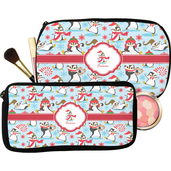 Christmas Penguins Makeup / Cosmetic Bags (Select Size)