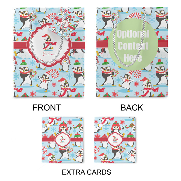 Christmas Penguins Medium Gift Bag - Approval