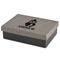 Christmas Penguins Medium Gift Box with Engraved Leather Lid - Front/main
