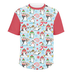 Christmas Penguins Men's Crew T-Shirt - Large