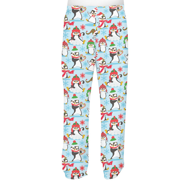 Christmas Penguins Men's Pjs Back - on model