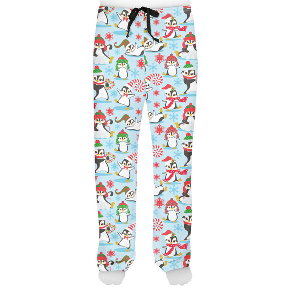 Christmas Penguins Men's Pjs Front - on model