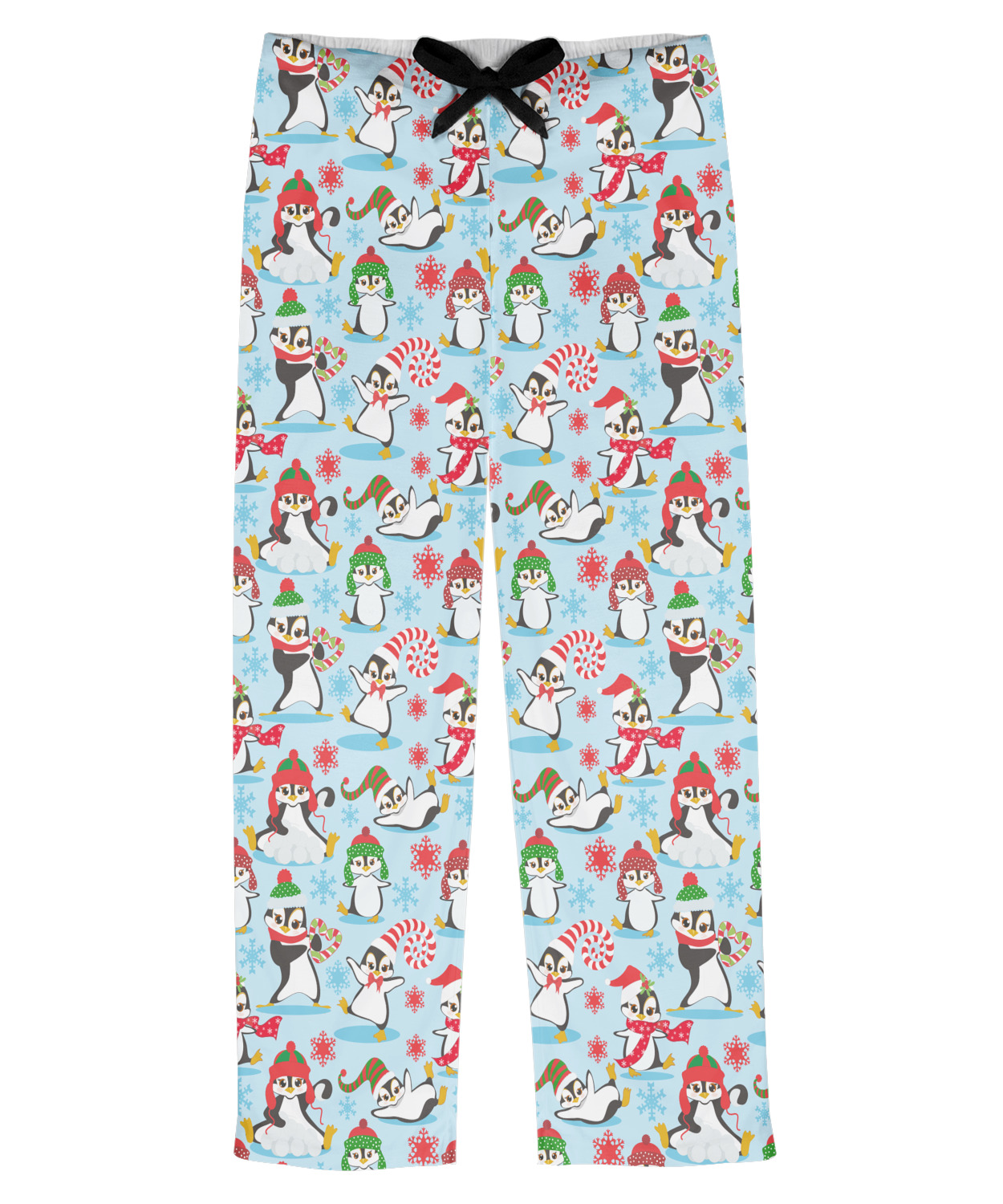 Custom Christmas Penguins Mens Pajama Pants | YouCustomizeIt
