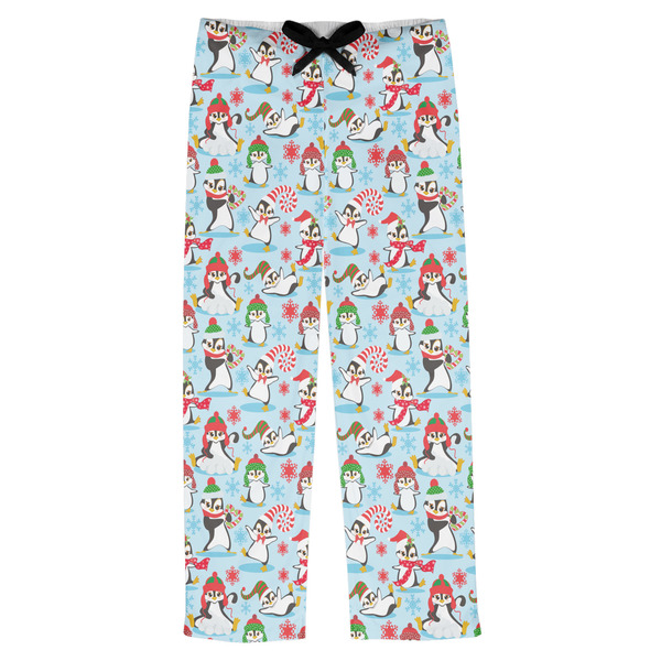 Custom Christmas Penguins Mens Pajama Pants - M