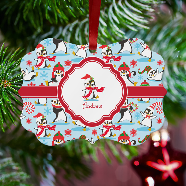 Christmas Penguins Metal Benilux Ornament - Lifestyle