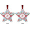 Christmas Penguins Metal Star Ornament - Front and Back
