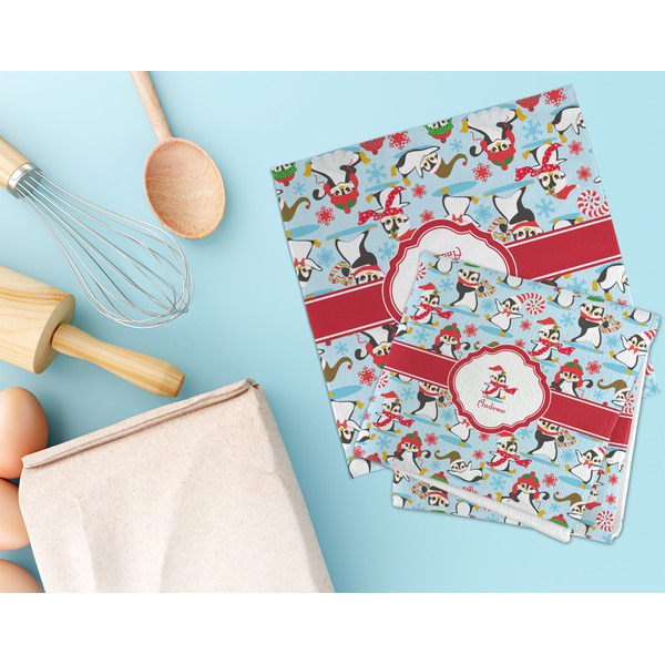 Christmas Penguins Microfiber Dish Rag - LIFESTYLE