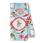 Christmas Penguins Kitchen Towel - Microfiber (Personalized)