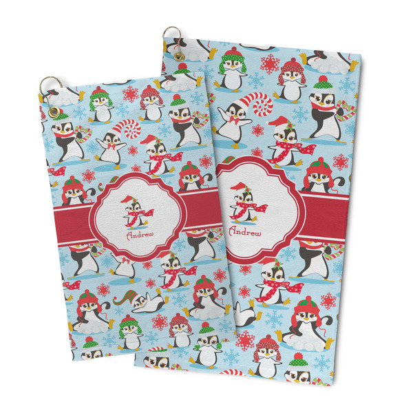Christmas Penguins Microfiber Golf Towel - PARENT/MAIN