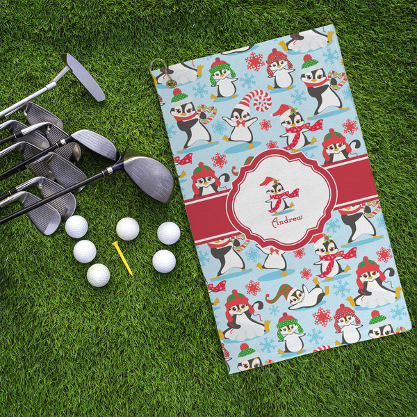 Christmas Penguins Microfiber Golf Towels - LIFESTYLE