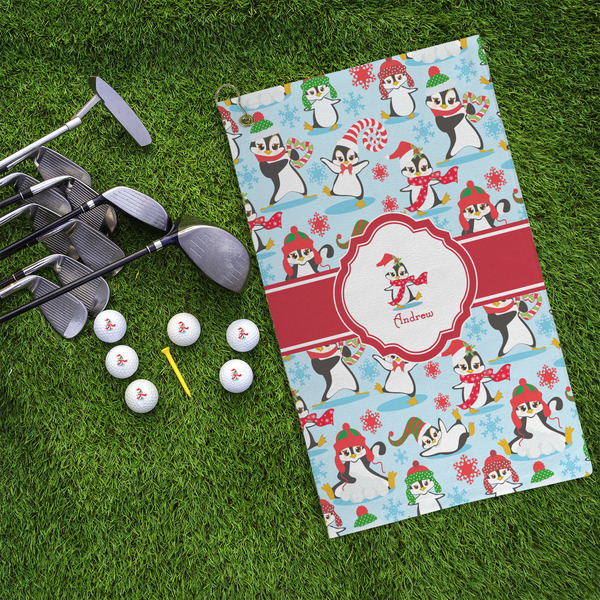 Christmas Penguins Microfiber Golf Towels - LIFESTYLE