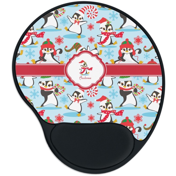 Custom Christmas Penguins Mouse Pad with Wrist Support