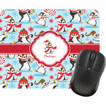 Christmas Penguins Rectangular Mouse Pad (Personalized)