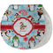 Christmas Penguins Burp Pad - Velour w/ Name or Text