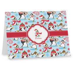 Christmas Penguins Note cards (Personalized)