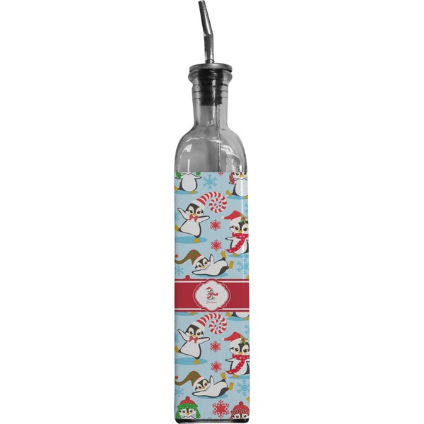Custom Christmas Penguins Oil Dispenser Bottle (Personalized)