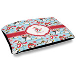 Christmas Penguins Dog Bed w/ Name or Text