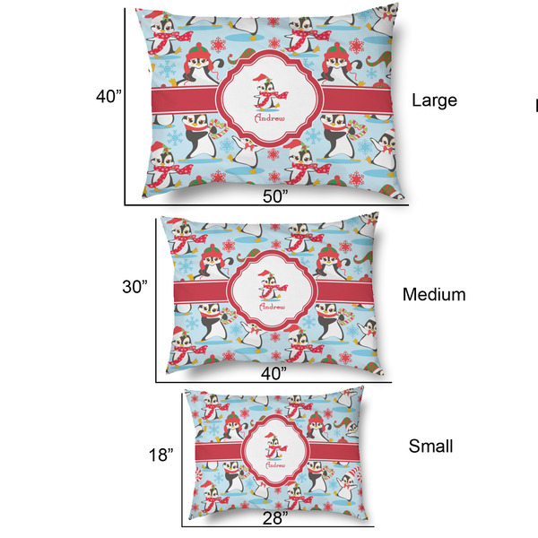 Christmas Penguins Outdoor Dog Beds - SIZE CHART